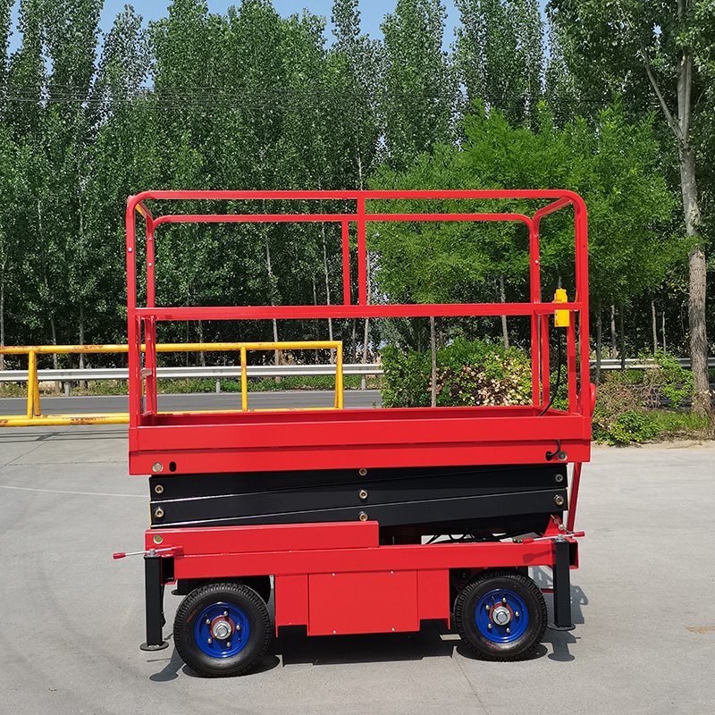 Mini elevador de tesoura rebocável compacto